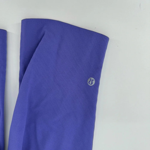 Lululemon High Waisted Purple Bike Shorts Athletic - Picture 2 of 3